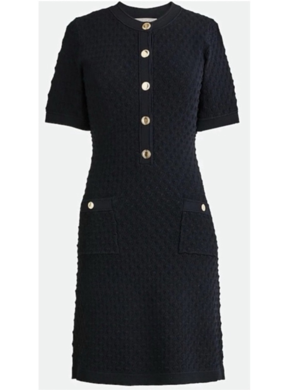 J. Crew black textured lady sweater dress